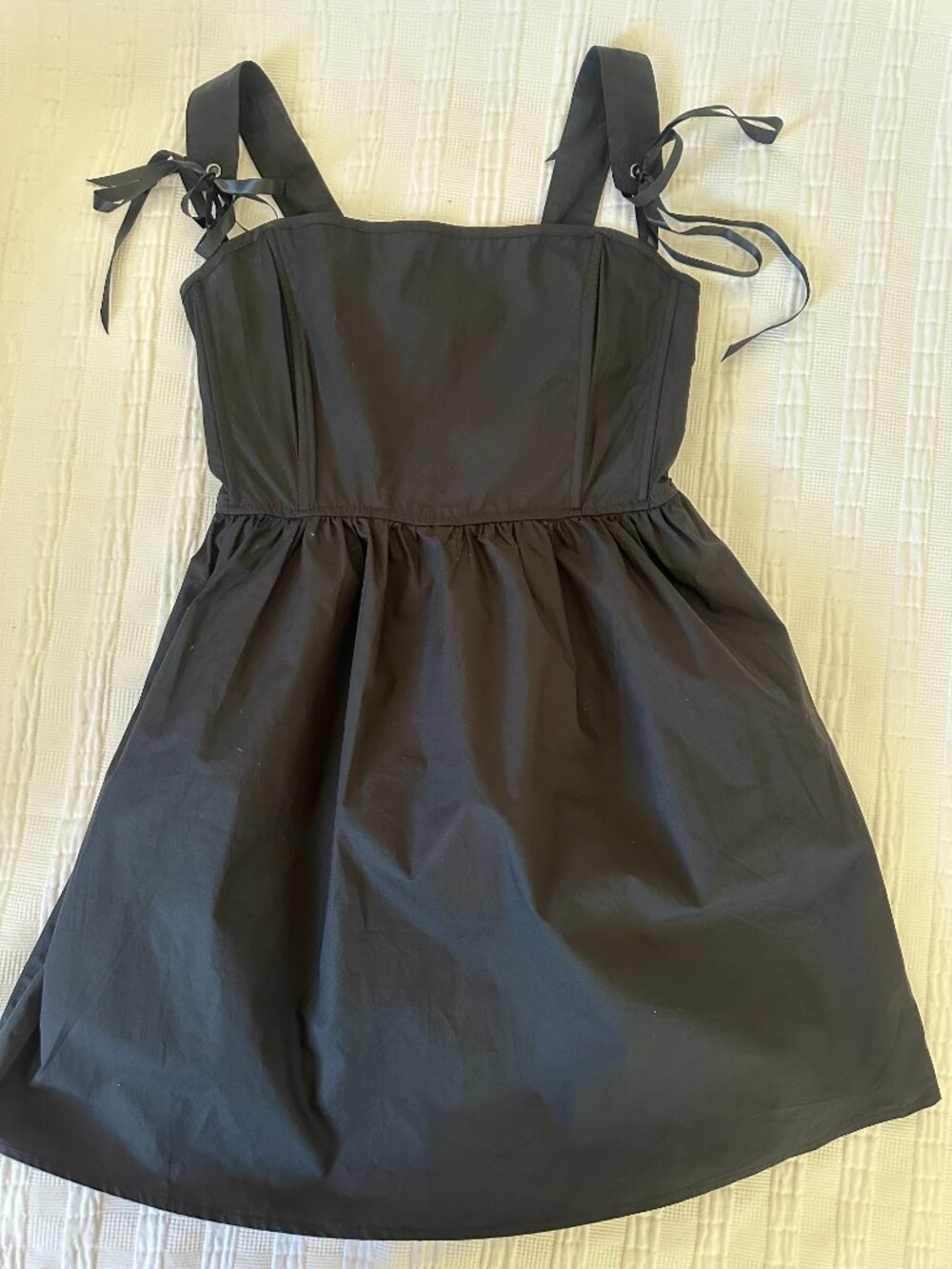 COMMENSE Black Corset Bodice Mini Dress XS NWT